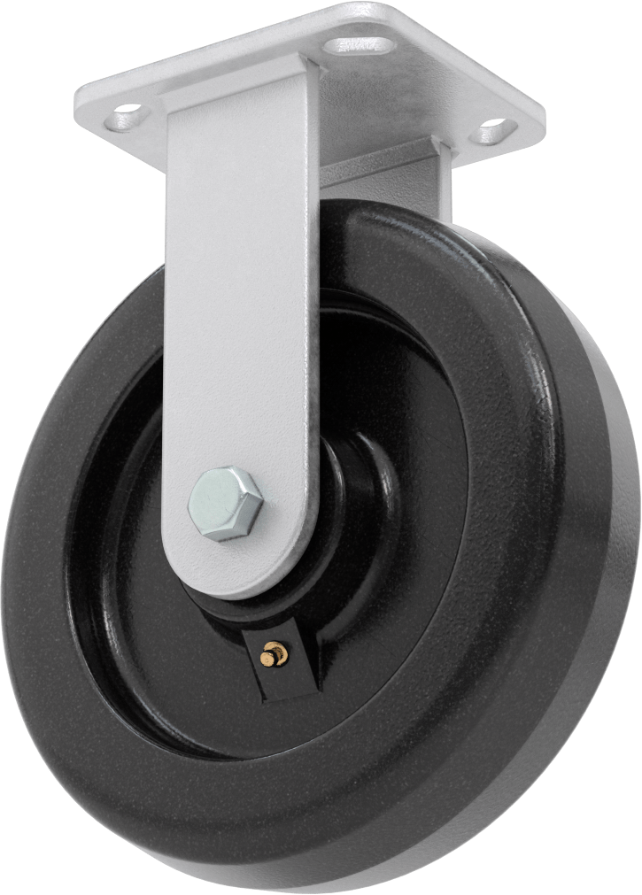 Yüksek Kapasiteli Kingston Tekerlek, 4-1/2“ x 4” Plaka, 8 inç Çaplı Fenolik Tekerlekli Sert