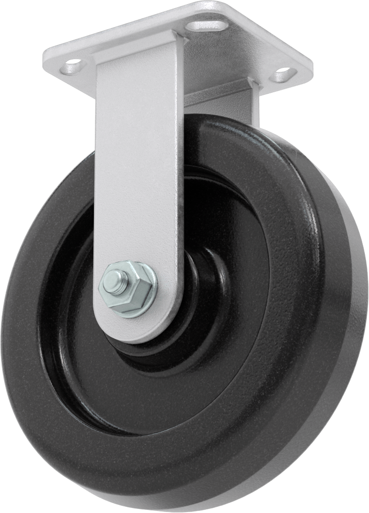 Yüksek Kapasiteli Kingston Tekerlek, 4-1/2“ x 4” Plaka, 8 inç Çaplı Fenolik Tekerlekli Sert