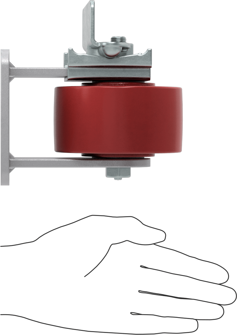 Yüksek Kapasiteli Kingston Tekerlek, 4-1/2“ x 4” Plaka, Sağ Frenli ve 4 inç Çapında Metal Tekerlekli Sert