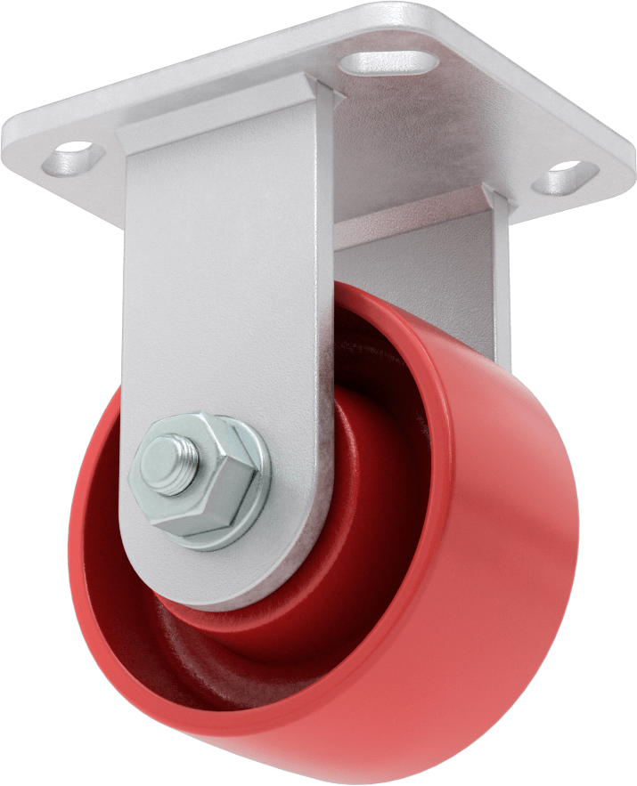 Yüksek Kapasiteli Kingston Tekerlek, 4-1/2“ x 4” Plaka, 4 inç Çapında Metal Tekerlekli Sert
