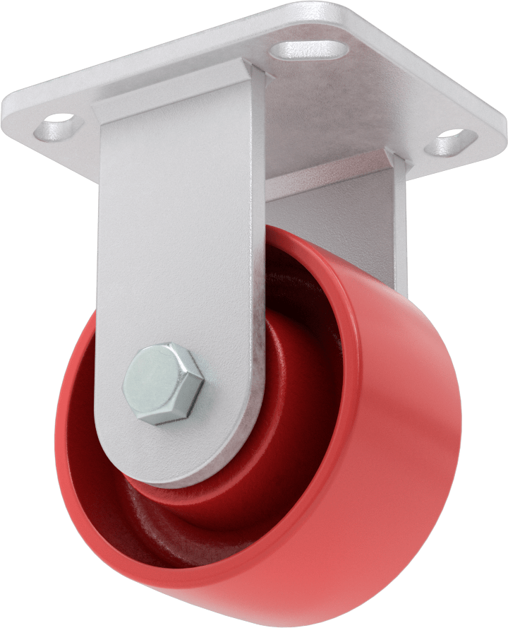 Yüksek Kapasiteli Kingston Tekerlek, 4-1/2“ x 4” Plaka, 4 inç Çapında Metal Tekerlekli Sert
