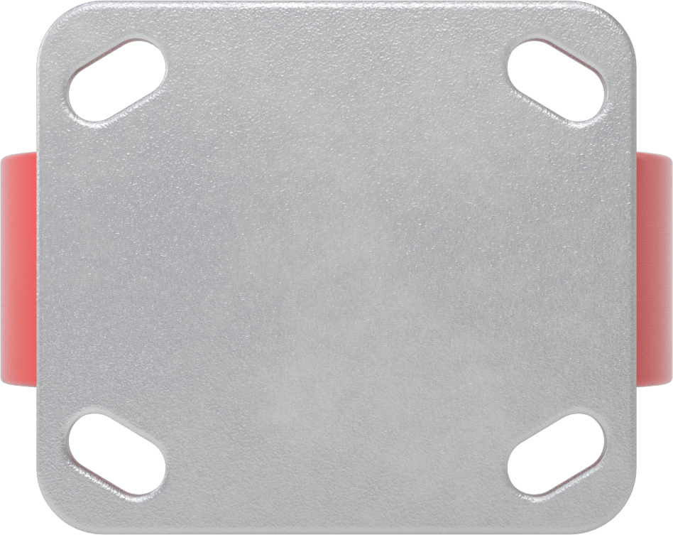 Yüksek Kapasiteli Kingston Tekerlek, 4-1/2“ x 4” Plaka, 6" Çaplı Metal Tekerlekli Sert