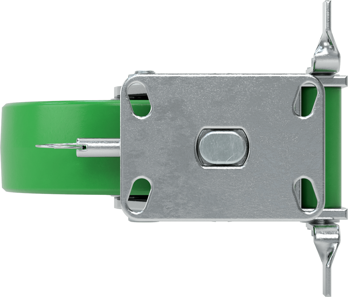 Ekstra Yüksek Kapasiteli Viking Tekerlek, 6-1/4“ x 4-1/2” Kilitli Plaka ve 10“ x 3” Poliüretan Tekerlek