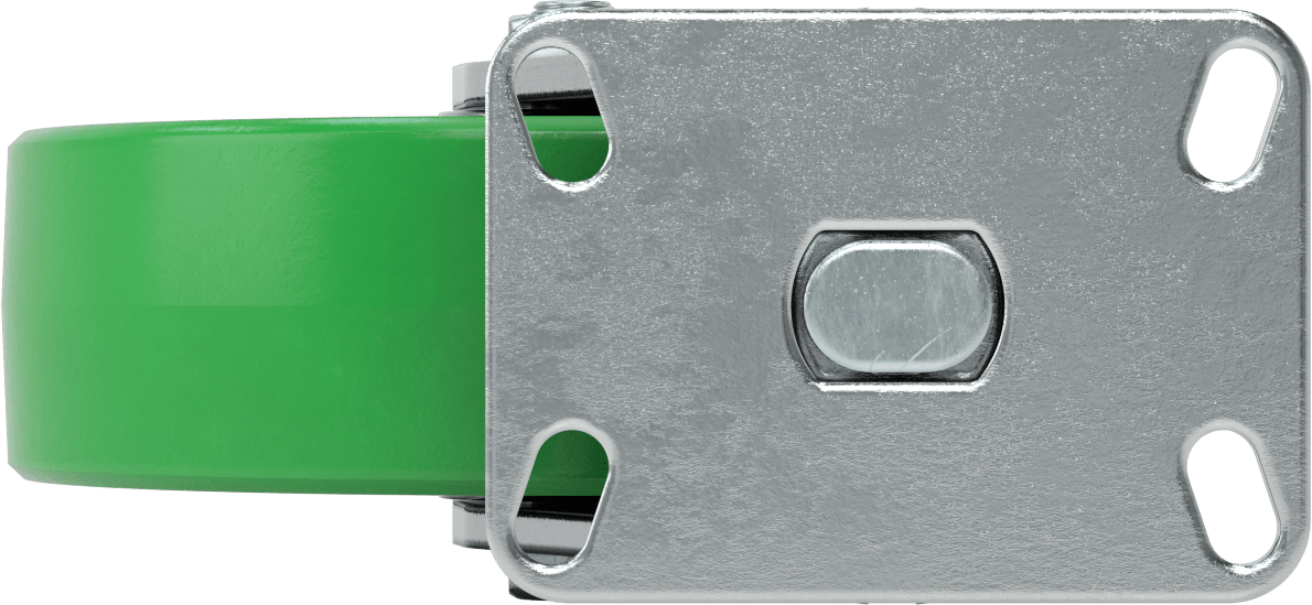 Ekstra Yüksek Kapasiteli Viking Tekerlek, 6-1/4“ x 4-1/2” Plaka, 10“ x 3” 95A Poliüretan Tekerlek ile