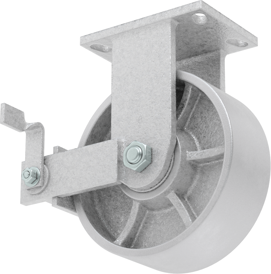 Ekstra Yüksek Kapasiteli Viking Tekerlek, Frenli ve 8" Çaplı Metal Tekerlekli Sabit