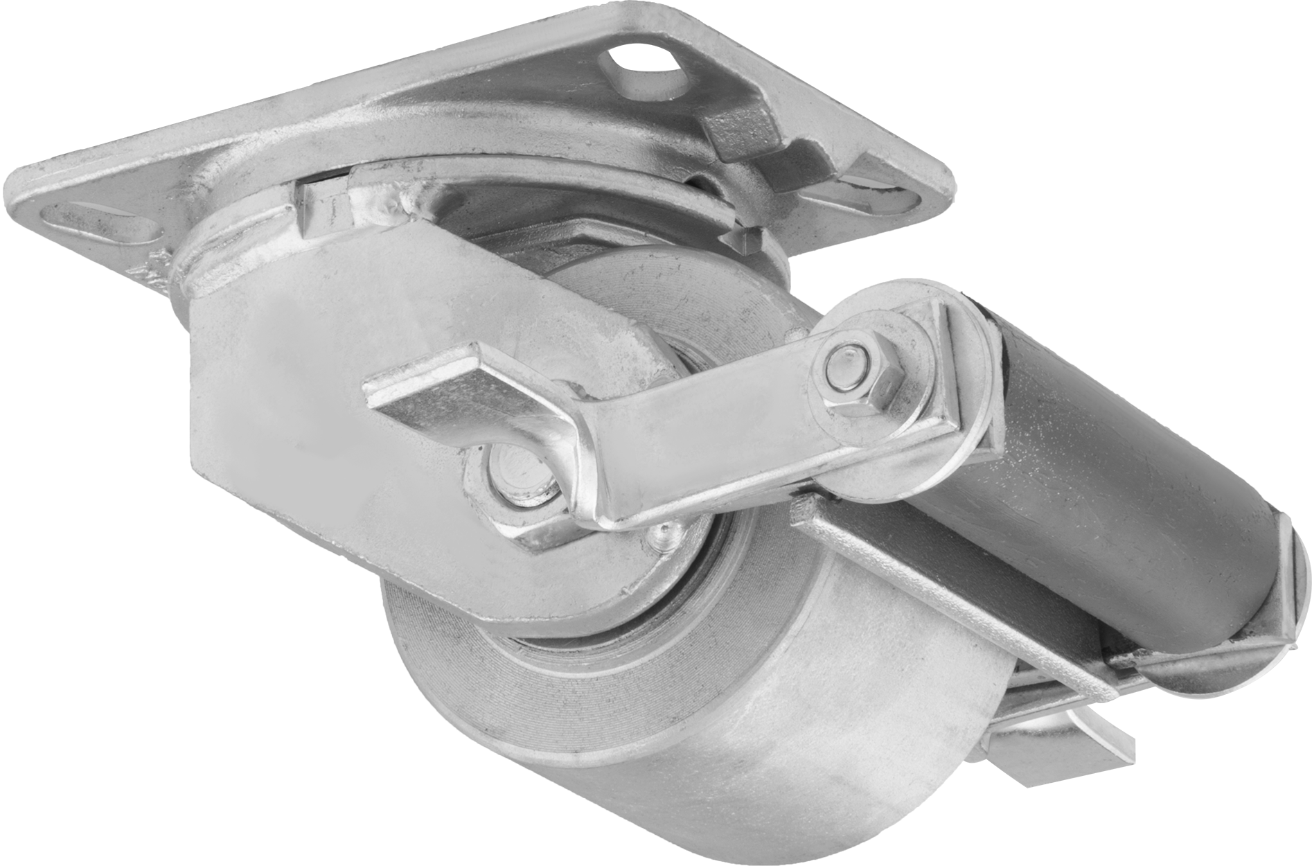 Ekstra Yüksek Kapasiteli Viking Tekerlek, Frenli ve 4" Çapında Metal Tekerlekli Döner Tekerlek