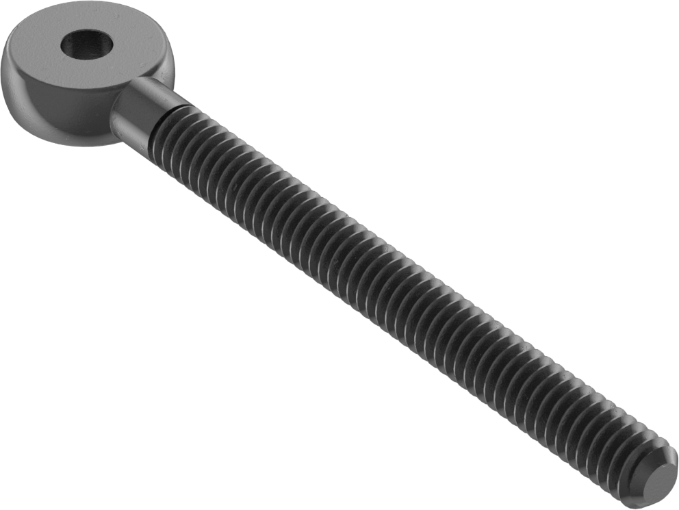Yüksek Mukavemetli Tam Dişli Çubuk Ucu Cıvatası, 1/4"-20 Şaft Dişi, 3/16" ID, 3" Şaft Merkez Uzunluğu