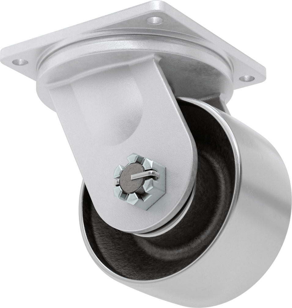 8-1/2“ x 8-1/2” Plakalı Colossus Tekerlek, Ekstra Yüksek Kapasiteli, 8 inç Çapında Metal Tekerlekli Döner Tekerlek