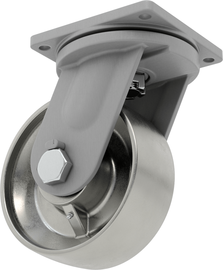 8-1/2“ x 8-1/2” Plakalı Colossus Tekerlek, Ekstra Yüksek Kapasiteli, 10" Çaplı Metal Tekerlekli Döner