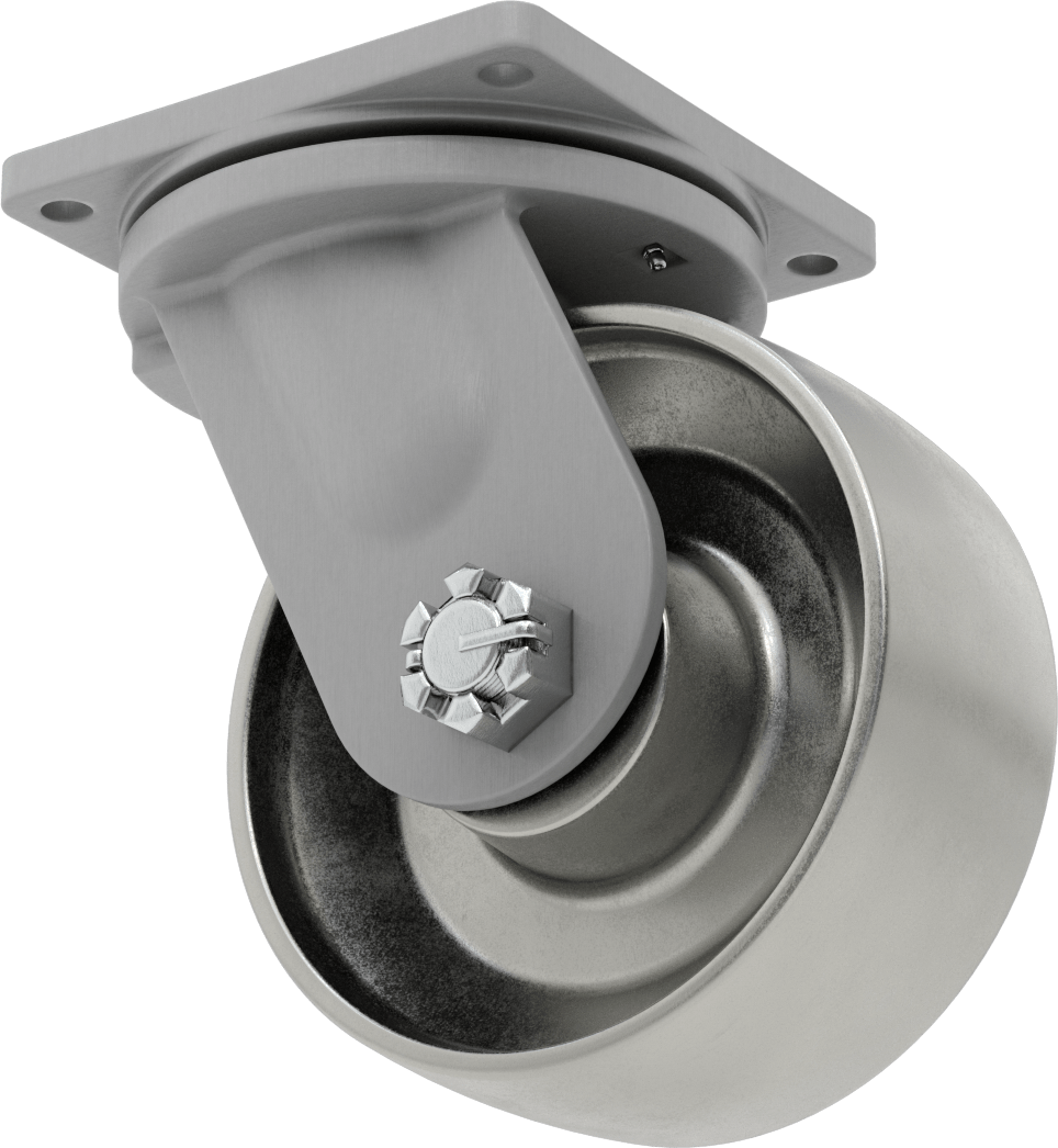 8-1/2“ x 8-1/2” Plakalı Colossus Tekerlek, Ekstra Yüksek Kapasiteli, 10" Çaplı Metal Tekerlekli Döner
