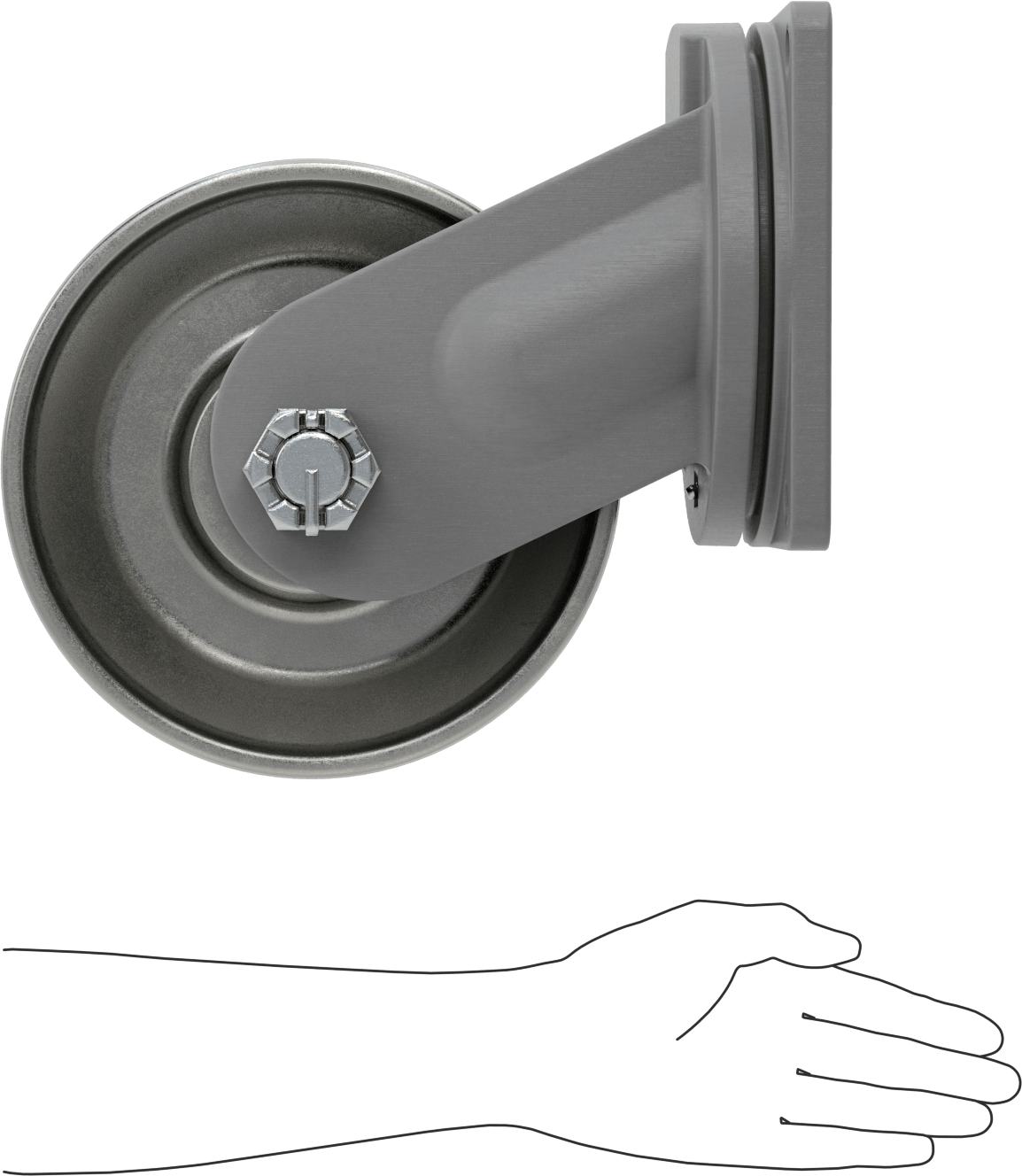 8-1/2“ x 8-1/2” Plakalı Colossus Tekerlek, Ekstra Yüksek Kapasiteli, 10" Çaplı Metal Tekerlekli Döner