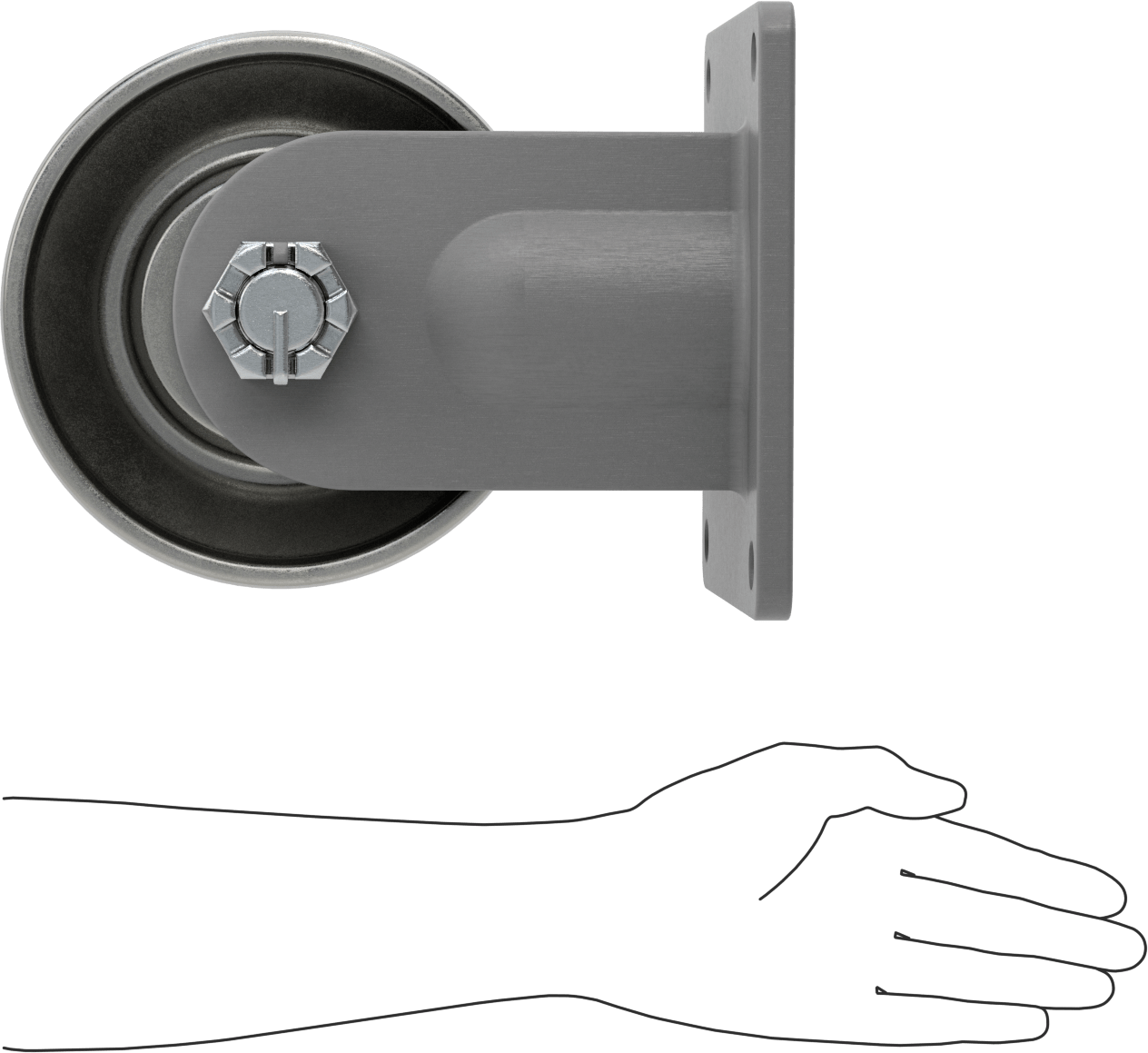 8-1/2“ x 8-1/2” Plakalı Colossus Tekerlek, Ekstra Yüksek Kapasiteli, 8 inç Çapında Metal Tekerlekli Sert