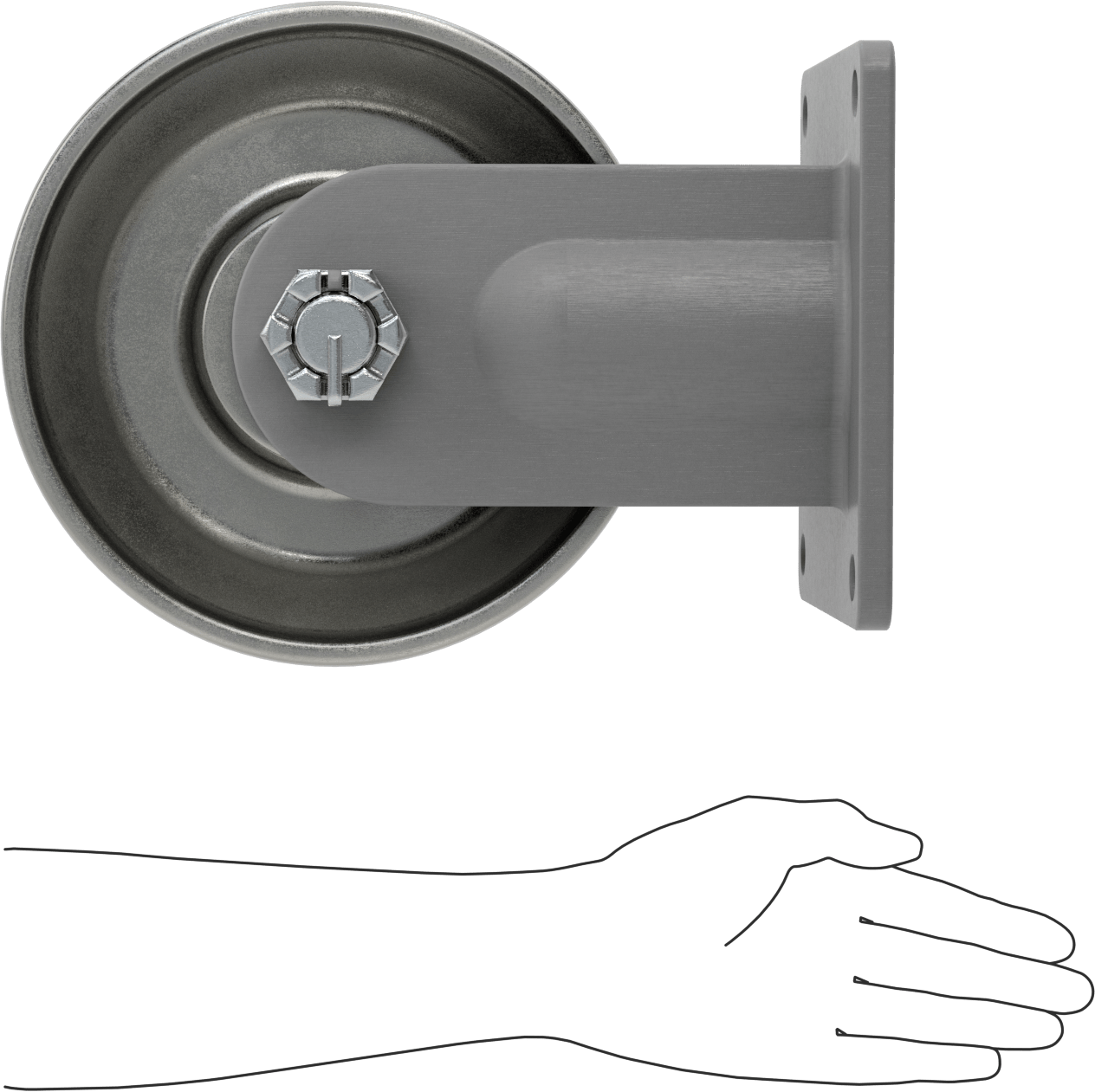 8-1/2“ x 8-1/2” Plakalı Colossus Tekerlek, Ekstra Yüksek Kapasiteli, 10" Çapında Metal Tekerlekli Sert