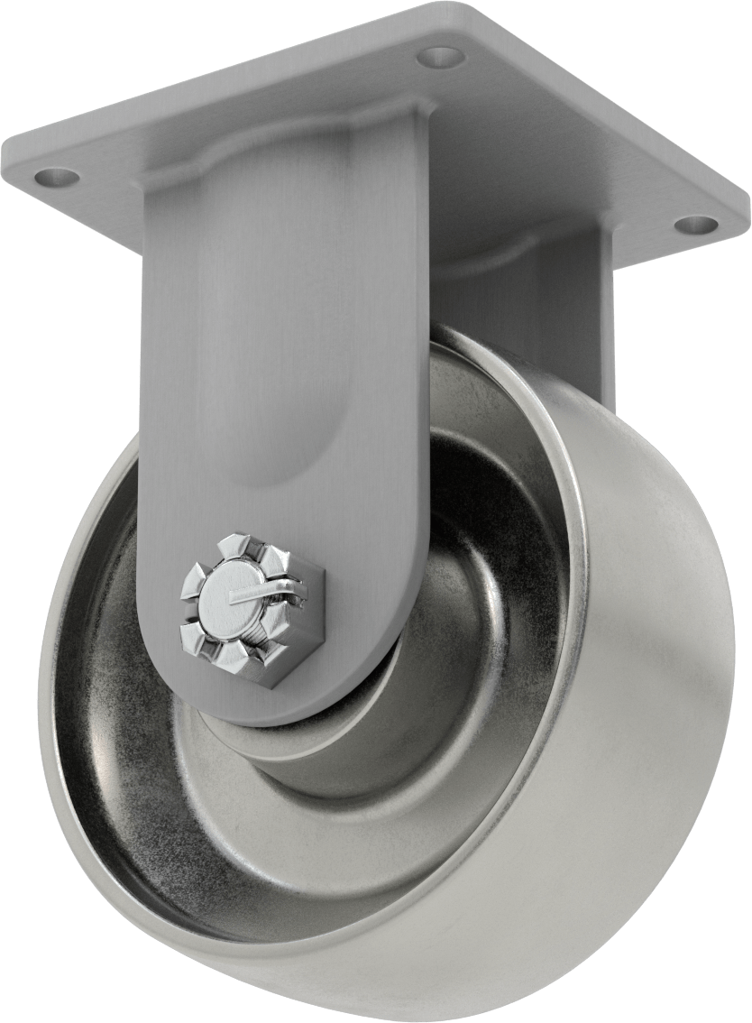 8-1/2“ x 8-1/2” Plakalı Colossus Tekerlek, Ekstra Yüksek Kapasiteli, 10" Çapında Metal Tekerlekli Sert