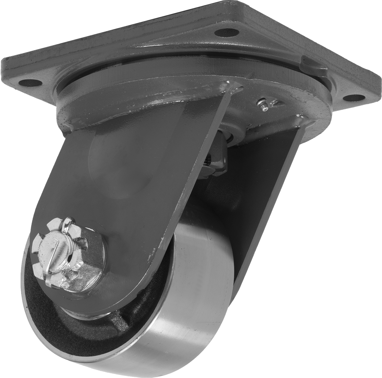 8-1/2“ x 8-1/2” Plakalı Colossus Tekerlek, Ekstra Yüksek Kapasiteli, 6" Çaplı Metal Tekerlekli Döner Tekerlek