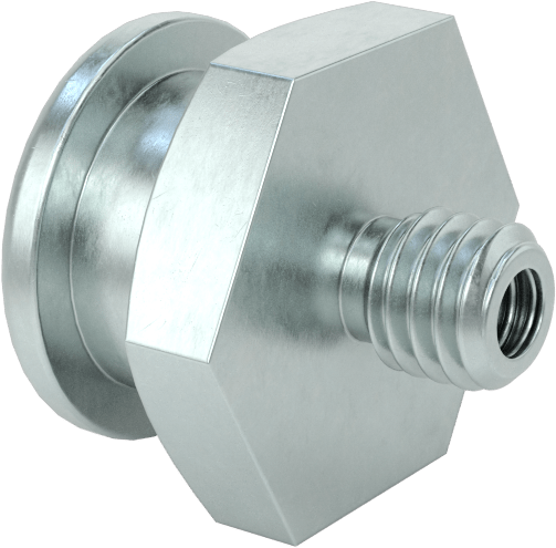 Gres Bağlantı Elemanı, Düğme Başlı, M6 x 1 mm Erkek, Çinko Kaplı Çelik, 17 mm Yükseklik