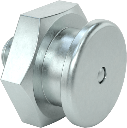 Gres Bağlantı Elemanı, Düğme Başlı, M6 x 1 mm Erkek, Çinko Kaplı Çelik, 17 mm Yükseklik