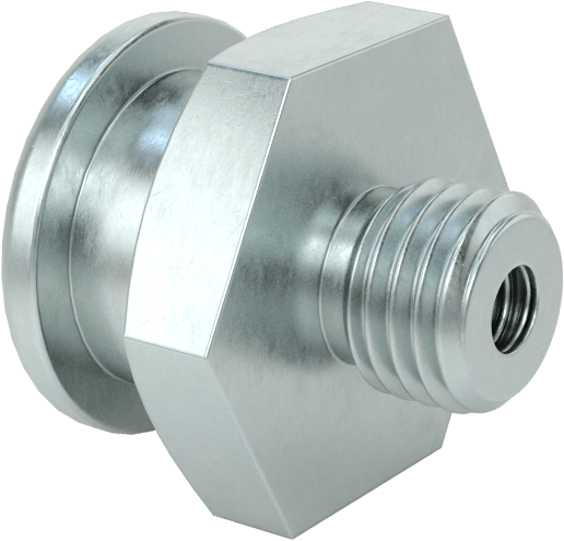 Gres Bağlantı Elemanı, Düğme Başlı, M8 x 1 mm Erkek, Çinko Kaplı Çelik, 17 mm Yükseklik