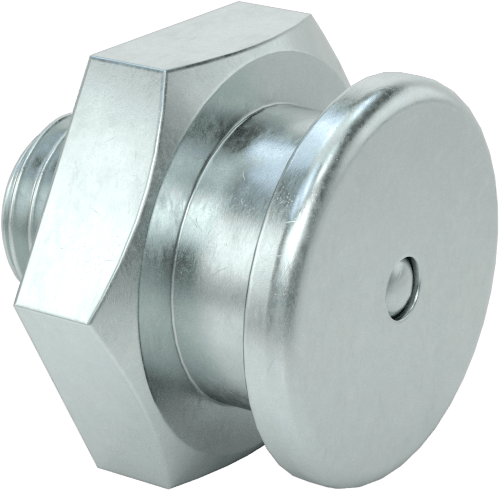 Gres Bağlantı Elemanı, Düğme Başlı, M8 x 1 mm Erkek, Çinko Kaplı Çelik, 17 mm Yükseklik