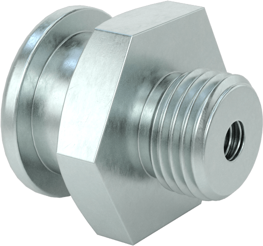 Gres Bağlantı Elemanı, Düğme Başlı, M10x1mm Erkek, Çinko Kaplı Çelik, 17 mm Yükseklik