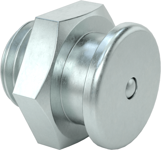 Gres Bağlantı Elemanı, Düğme Başlı, M12x1,5 mm Dişli Erkek, Çinko Kaplı Çelik