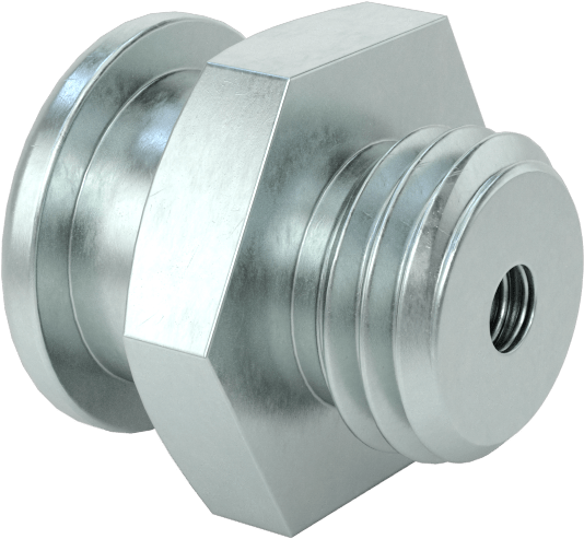 Gres Bağlantı Elemanı, Düğme Başlı, M12x1,5 mm Dişli Erkek, Çinko Kaplı Çelik