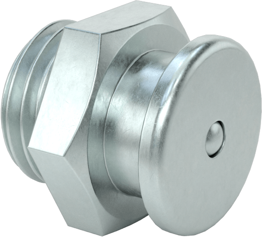 Gres Bağlantı Elemanı, Düğme Başlı, M14x1,5 mm Diş Erkek, Çinko Kaplı Çelik