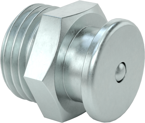 Gres Bağlantı Elemanı, Düğme Başlı, M16 x 1,5 mm Erkek Diş, Çinko Kaplı Çelik