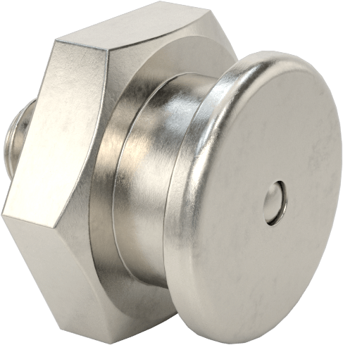 Gres Bağlantı Elemanı, Düğme Başlı, M6 x 1 mm Erkek, 303 Paslanmaz Çelik, 17 mm Toplam Yükseklik