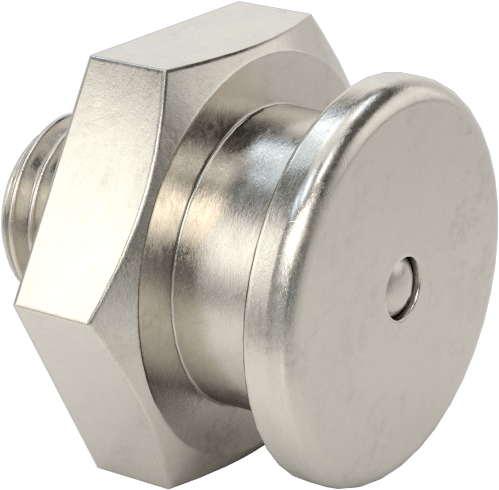 Gres Bağlantı Elemanı, Düğme Başlı, M8x1 mm Erkek, 303 Paslanmaz Çelik, 17 mm Toplam Yükseklik