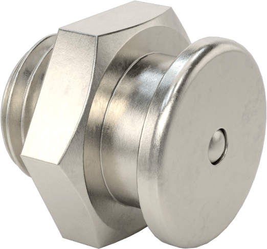 Gres Bağlantı Elemanı, Düğme Başlı, M12 x 1,5 mm Erkek, 303 Paslanmaz Çelik, 17 mm Toplam Yükseklik