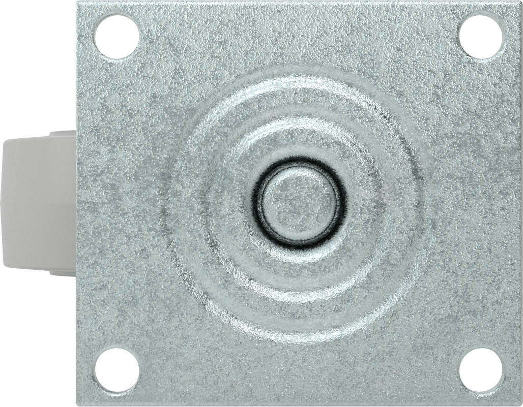 5-1/2“ x 5” Montaj Plakalı Tekerlek, Samson, 5" Çaplı Gri Kauçuk Tekerlekli Döner