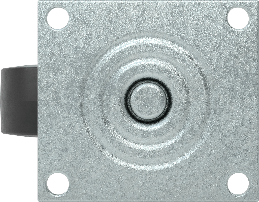 5-1/2“ x 5” Montaj Plakalı Tekerlek, Samson, 5" Çapında Siyah Kauçuk Tekerlekli Döner