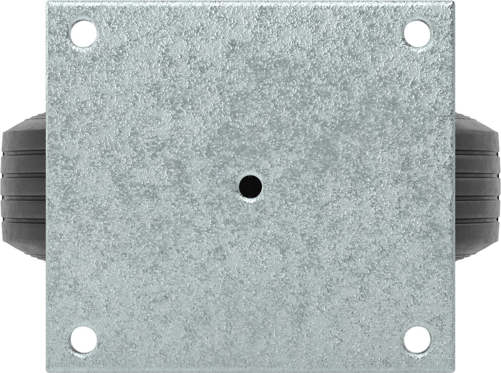 5-1/2“ x 5” Montaj Plakalı Tekerlek, Düz-Sızdırmaz, 8 inç Çapında Kauçuk Tekerlekli Sabit