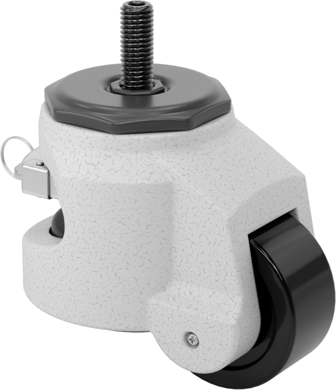 Dişli Mil Dengeleyici Tekerlek, M12 Dişli Mil, 2-1/2" Çaplı Naylon Tekerlek