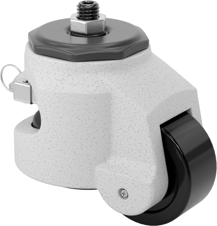 Dişli Mil Dengeleyici Tekerlek, 1/2"-13 Dişli Mil, 2-1/2" Çaplı Naylon Tekerlek