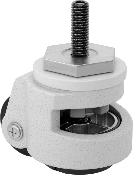 Dişli Mil Dengeleyici Tekerlek, M12 Diş x 1-3/8“ Uzunlukta Mil ve 2” Çapında Tekerlek