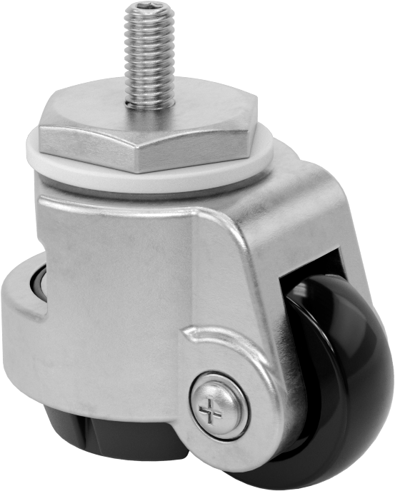 Dişli Mil Dengeleyici Tekerlek, 3/8"-16 Diş, 1-3/4" Çaplı Tekerlek, 220 lbs. Kapasite