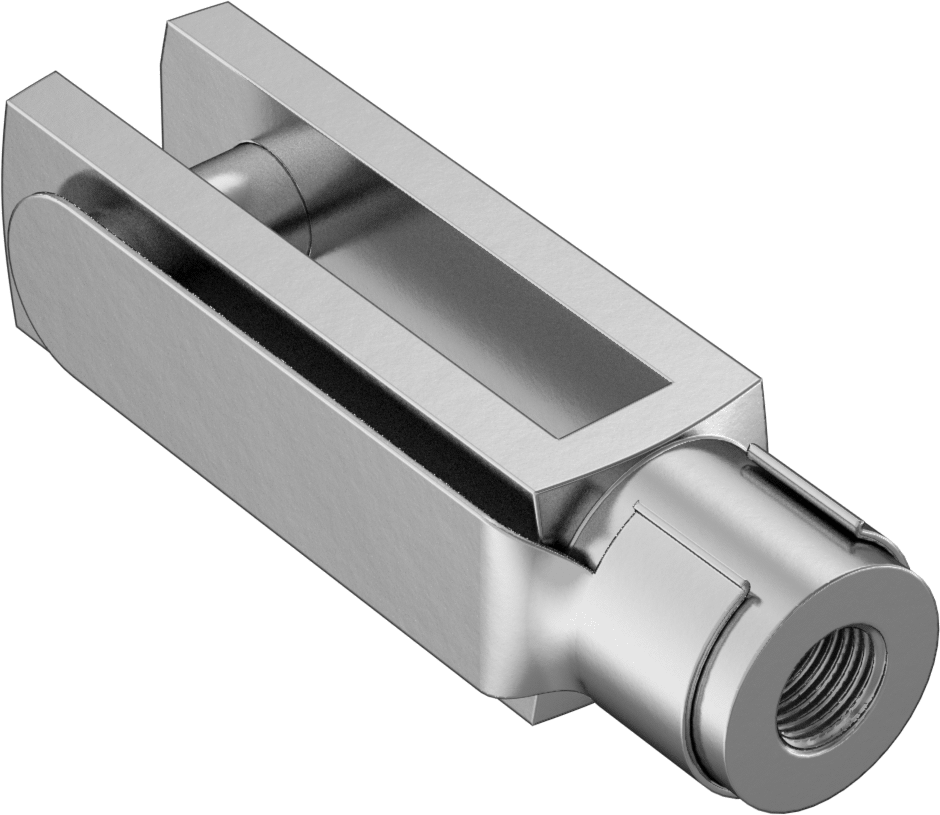Kolay Uyumlu Çatal Ucu, 1/2"-20 Şaft Dişi, 3-11/32" Şaft Merkez Uzunluğu