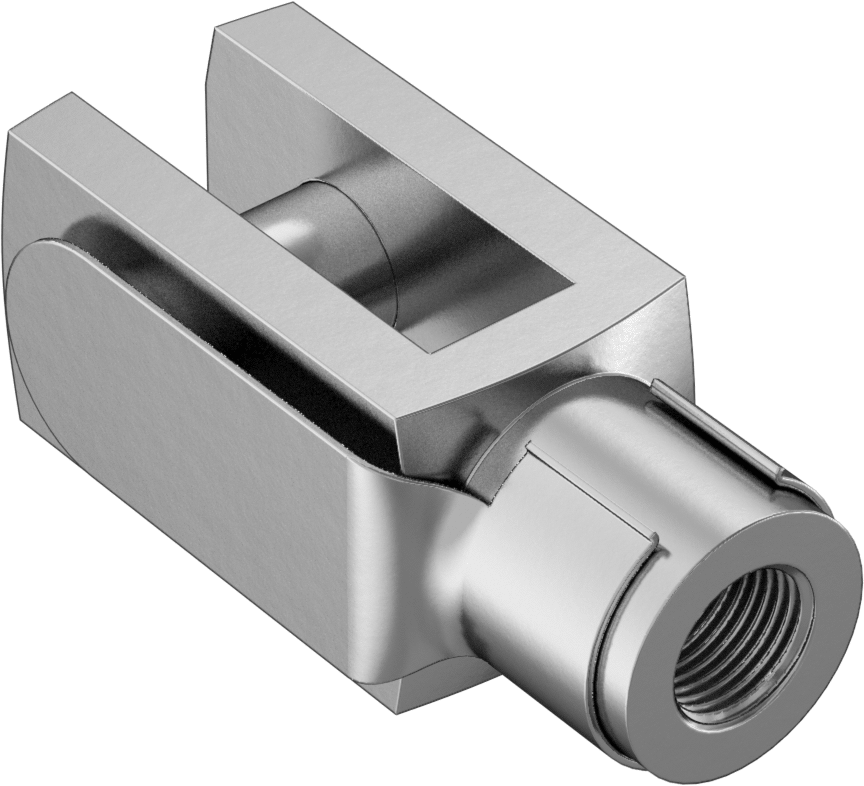 Kolay Uyumlu Çatal Ucu, 5/8"-18 Şaft Dişi, 2-1/2" Şaft Merkez Uzunluğu
