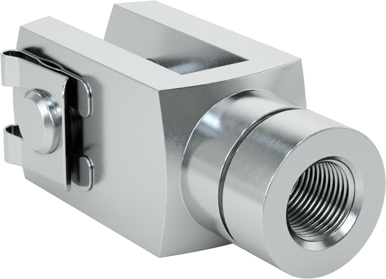 Kolay Uyumlu Çatal Ucu, 3/4"-16 Şaft Dişli, 3-1/8" Şaft Merkez Uzunluğu