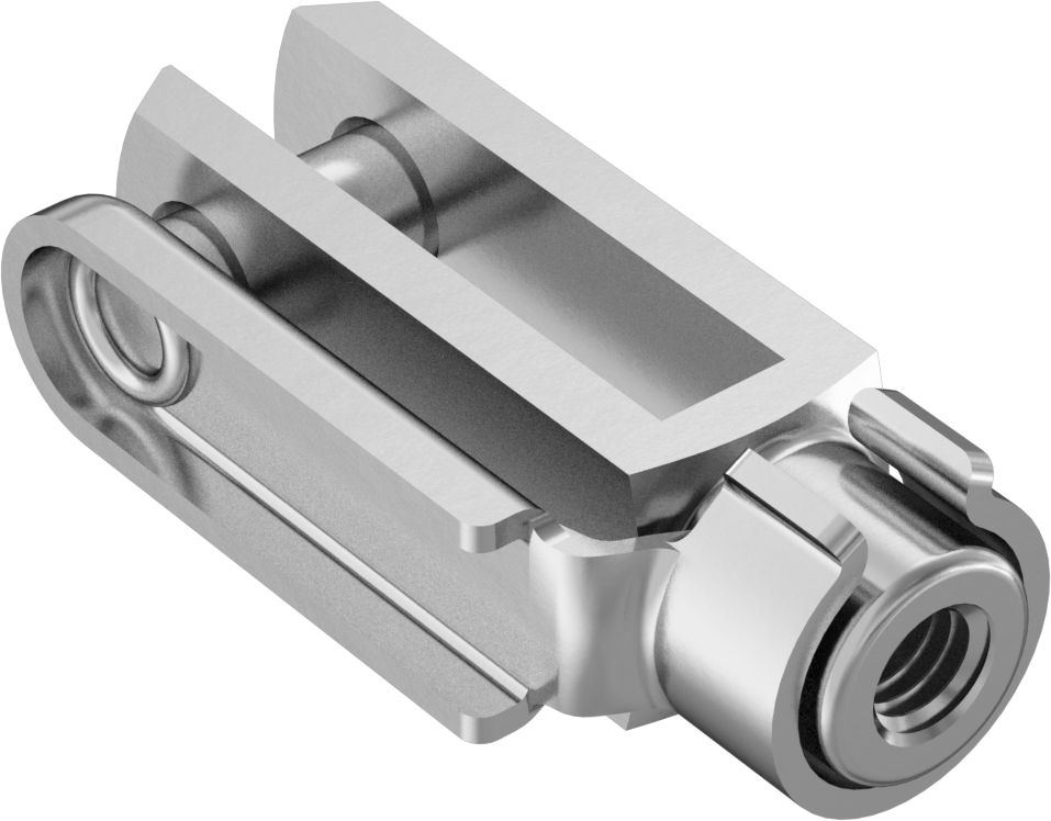 Kolay Uyumlu Çatal Ucu, M6 x 1 mm Şaft Dişi, 36 mm Şaft Merkez Uzunluğu