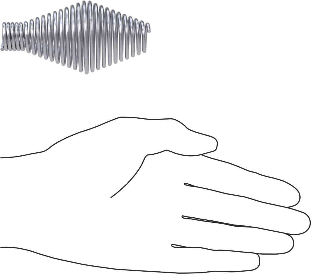 Spring Handle, for 1/2" Rod Diameter, 3-1/2" Long