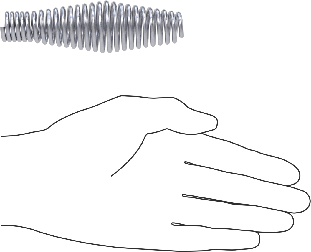 Spring Handle, for 1/2" Rod Diameter, 4-1/4" Long