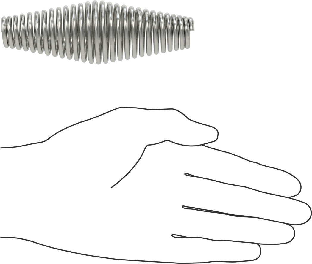 Spring Handle, Nickel-Plated, for 1/2" Rod Diameter, 4-1/2" Long