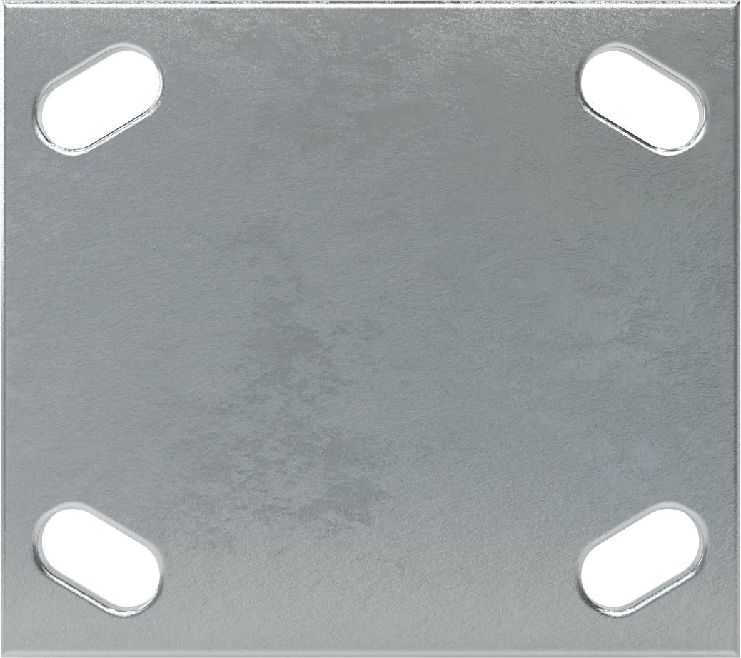 V-Oluklu Tekerlekli Raylı Tekerlek, Yüksek Kapasiteli, 4-1/2“ x 4” Plaka, 4" Çapında Tekerlekli Sert