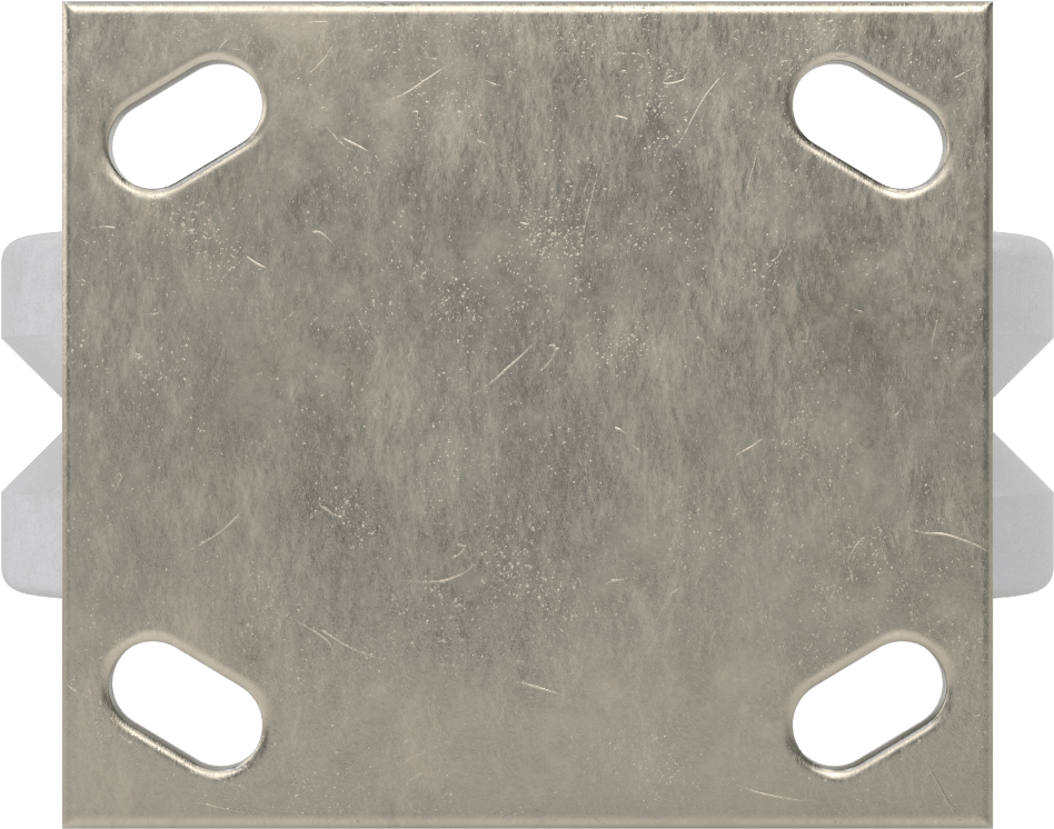 V-Oluklu Tekerlekli Raylı Tekerlek, Yüksek Kapasiteli, 4-1/2“ x 4” Plaka, 6 inç Çapında Tekerlekli Sert