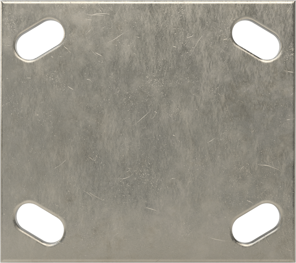 V-Oluklu Tekerlekli Raylı Tekerlek, Yüksek Kapasiteli, 4-1/2“ x 4” Plaka, 5" Çaplı Tekerlekli Sert