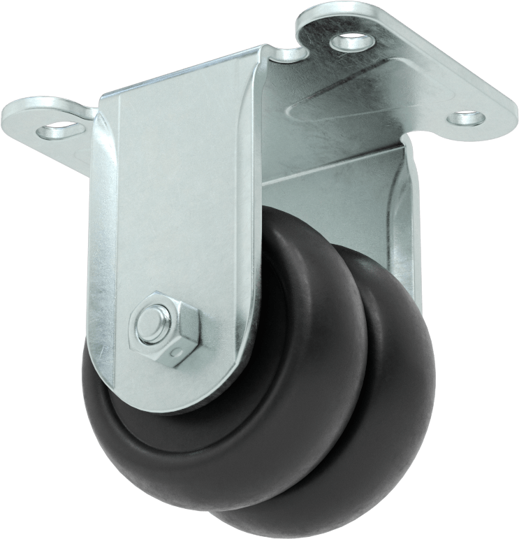 Cart-King Tekerlek, Rigid, 2-1/2" Çaplı 75D Durometre Kauçuk Tekerlekler, Kovan Yatağı