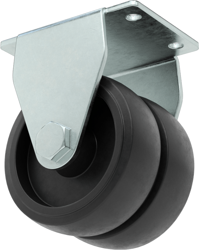 Cart-King Tekerlek, Rigid, 3-1/2" Çap 75D Durometre Kauçuk Tekerlekler, Kovan Yatağı